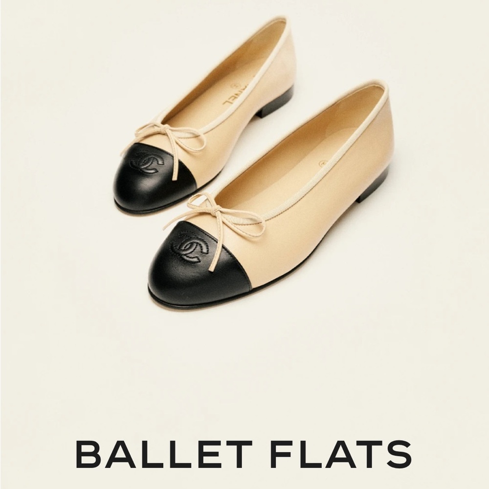 CHANEL Cap Toe Ballet Flats